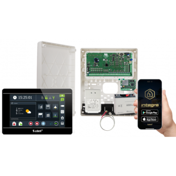 ZESTAW ALARMOWY SATEL INTEGRA 128 + INT-TSI-B + OPU-3P + AWT682 + 17Ah + INT-GSM LTE